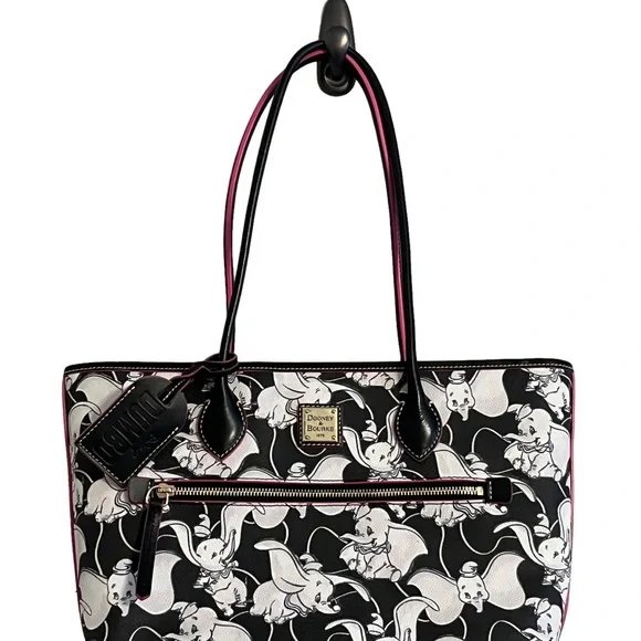Disney Dooney & Bourke 2022 Dumbo Black White Tote Bag - Picture 4 of 10